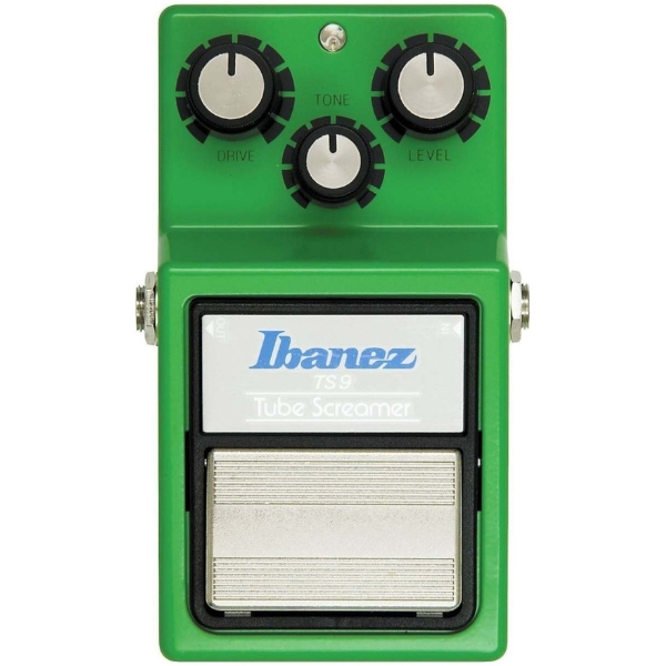 An Ibanez TS9 Tube Screamer overdrive pedal
