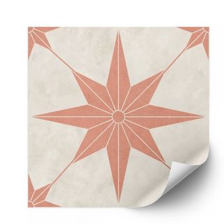 Namly Tiles Sticker Star Tile Decals Terracotta 24 pcs