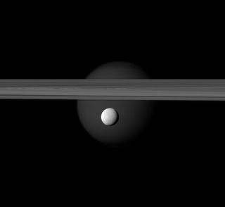 Saturn's Rings, Titan and Enceladus