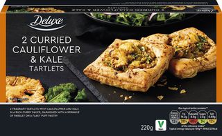 Deluxe Curried Cauliflower and Kale Tartlet