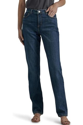 Lee Womens Classic Fit Monroe Straight-Leg Jeans