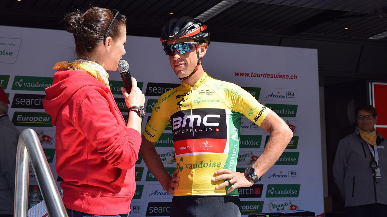 Richie Porte in the yellow jersey ahead of stage 6