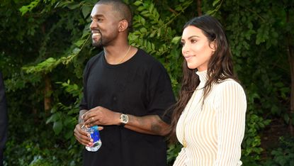 new york, ny september 07 kanye west and kim kardashian attend the kanye west yeezy season 4 fashion show on september 7, 2016 in new york city photo by kevin mazurgetty images for yeezy season 4