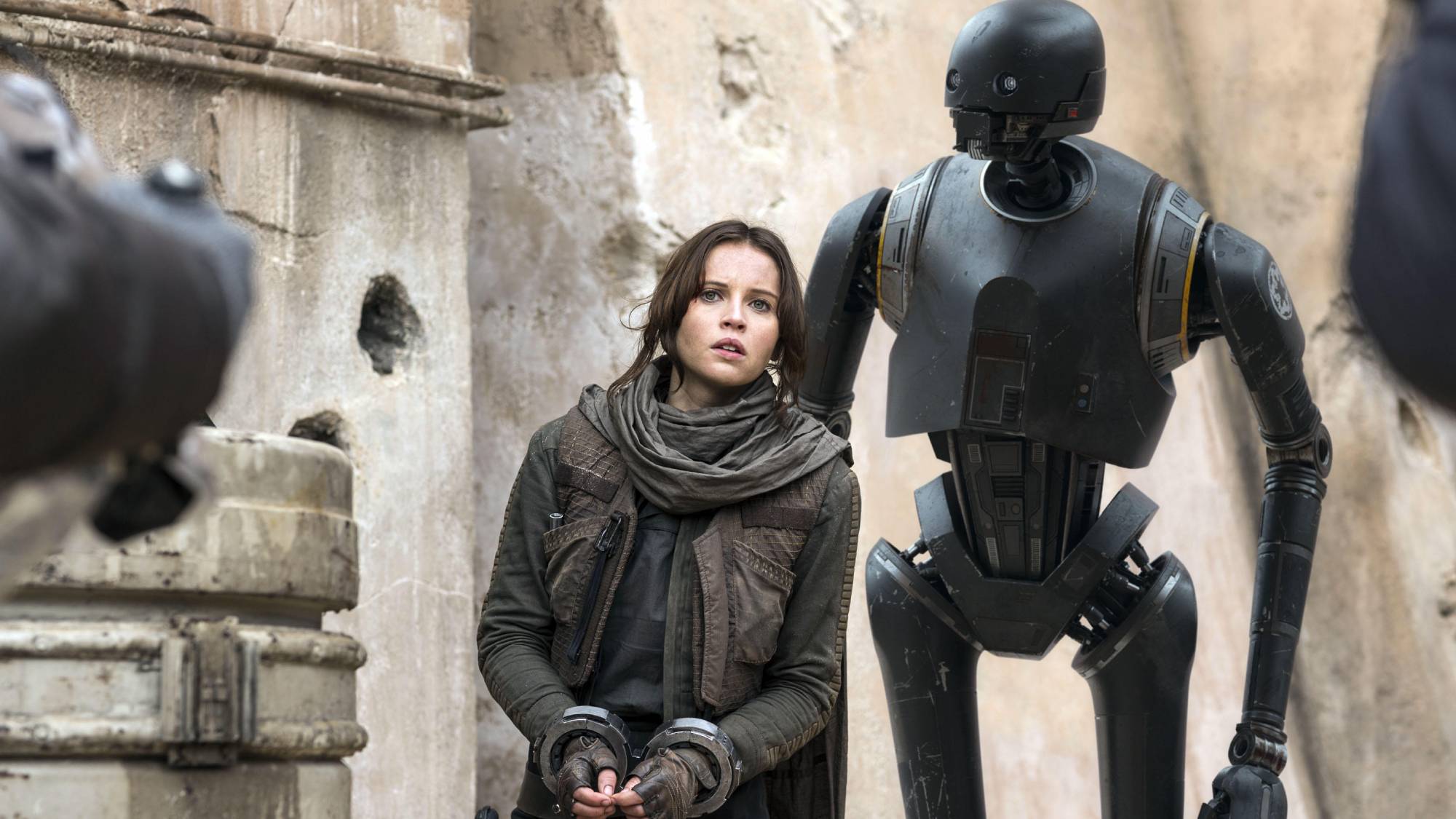 Felicity Jones as Jyn Erso in 