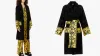 Versace Brand-Print Cotton Towelling Dressing Gown