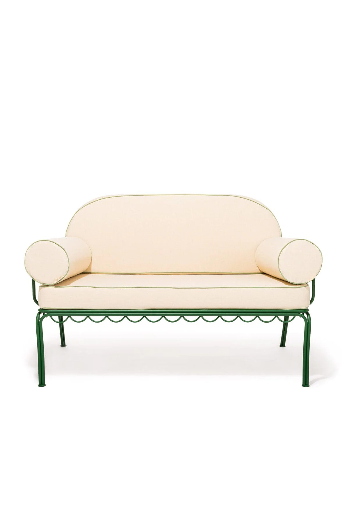 The Al Fresco Love Seat Slip Cover Set - Elsa Cream