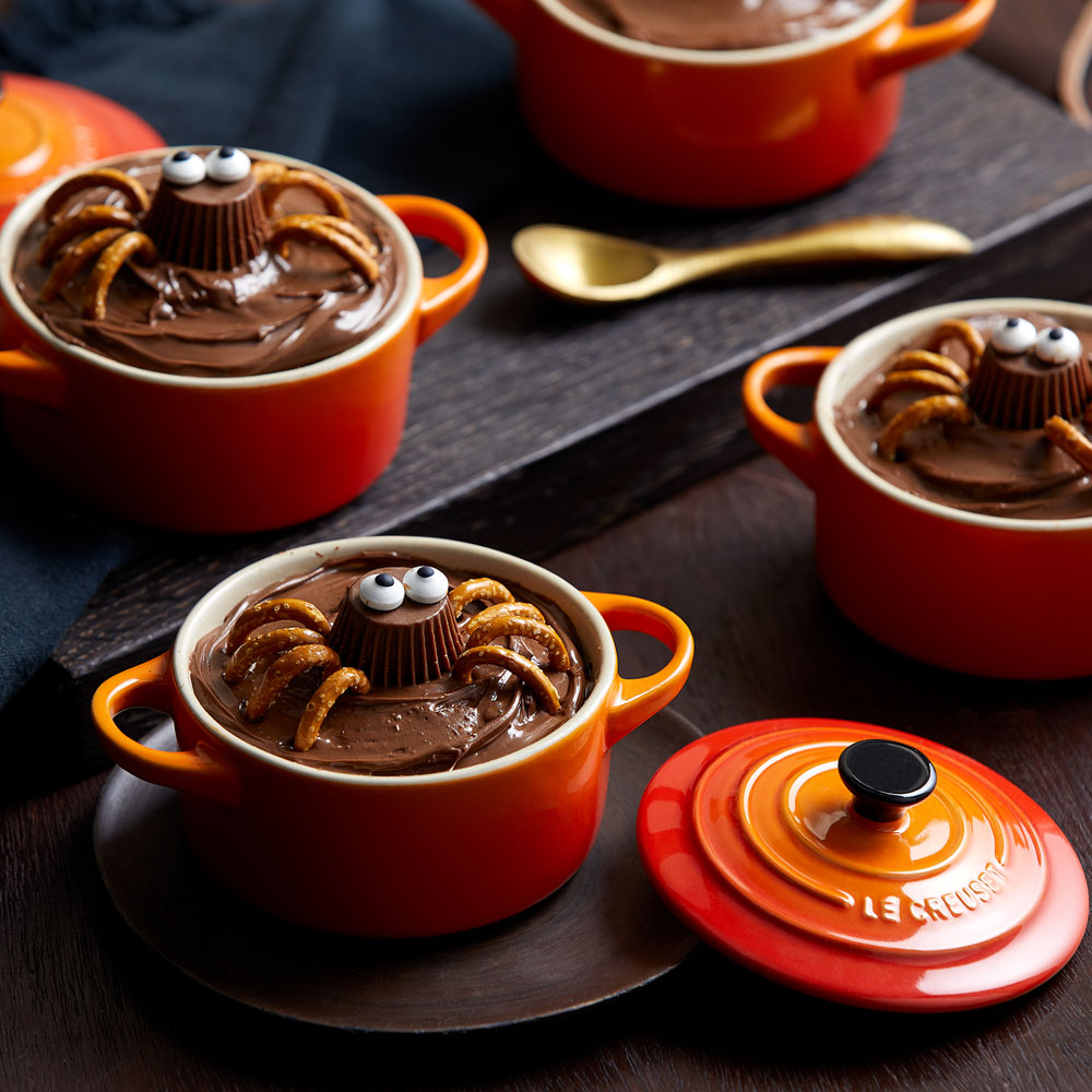 volanic orange mini casserole dishes