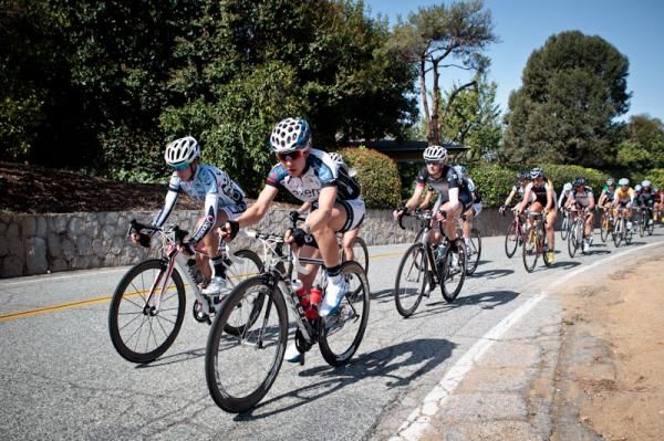 The main group chases a break up the climb.