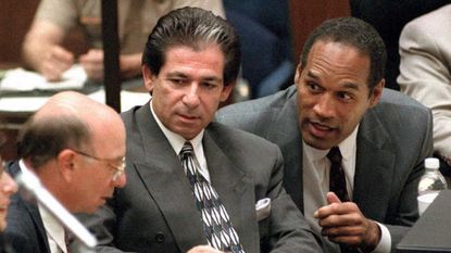 Robert Kardashian and O.J. Simpson in court.