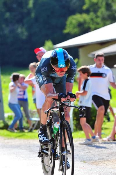Chris Froome (Sky) nearly moved into second place overall with his time trial performance.