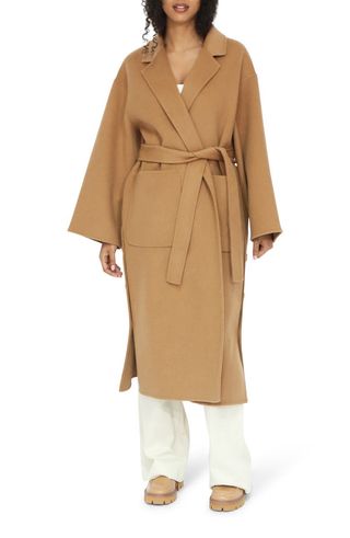 Wide Awake Split Hem Wool Blend Coat