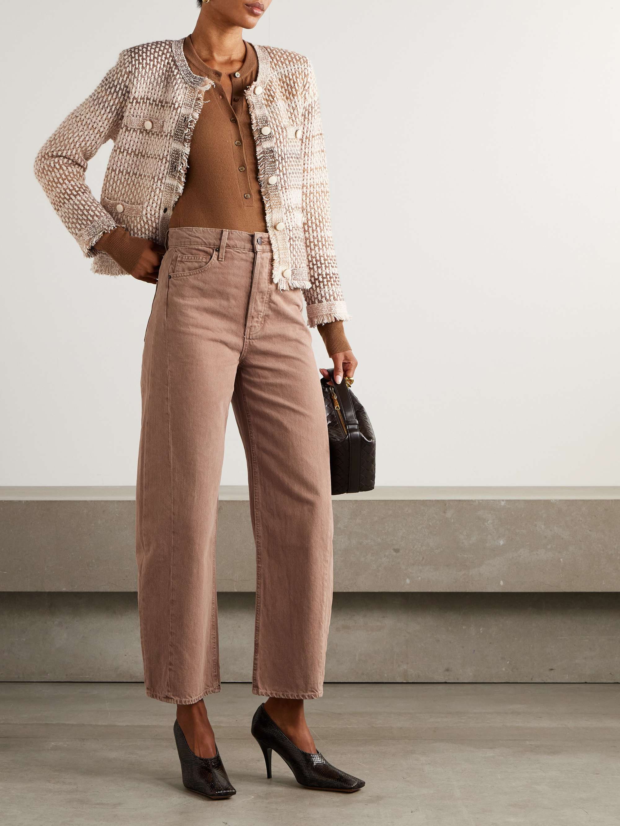 Ryder Cropped High-Rise Barrel-Leg Jeans
