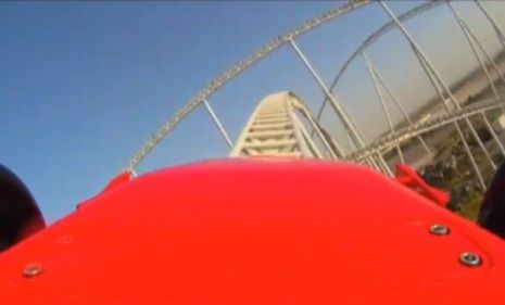 The Abu Dhabi-based rollercoaster reaches its top speed of nearly 150 mph in less than four seconds.