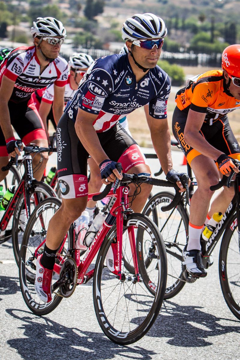 Eric Marcotte (SmartStop) in the bunch before the final climb