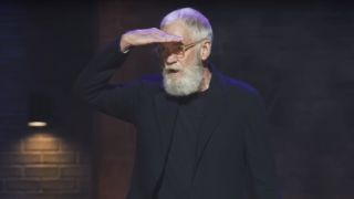 David Letterman on stage during Netflix is a Joke festival