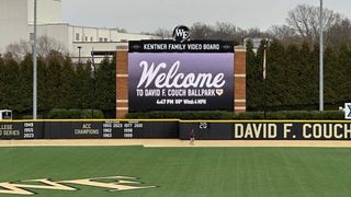 The new Daktronics outfield display for Wake Forest's baseball stadium.