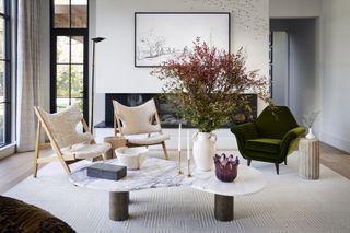 A living room with perfectly-proportioned furniture