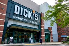 outside of Dick's Sporting Goods store in Yonkers, New York