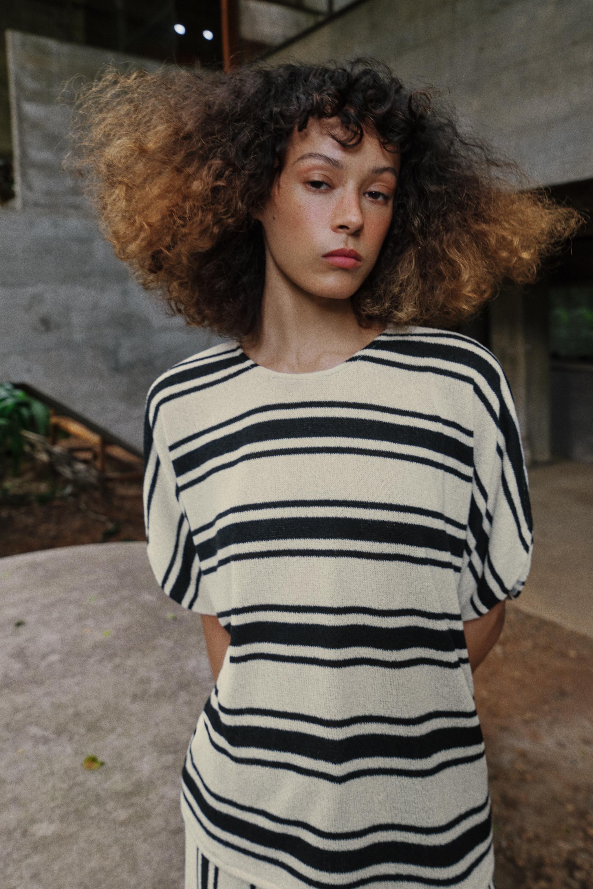 ZARA, Rustic Cape Sleeve Top