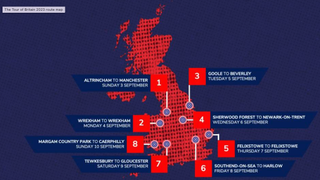 Tour of Britain 2023 route map