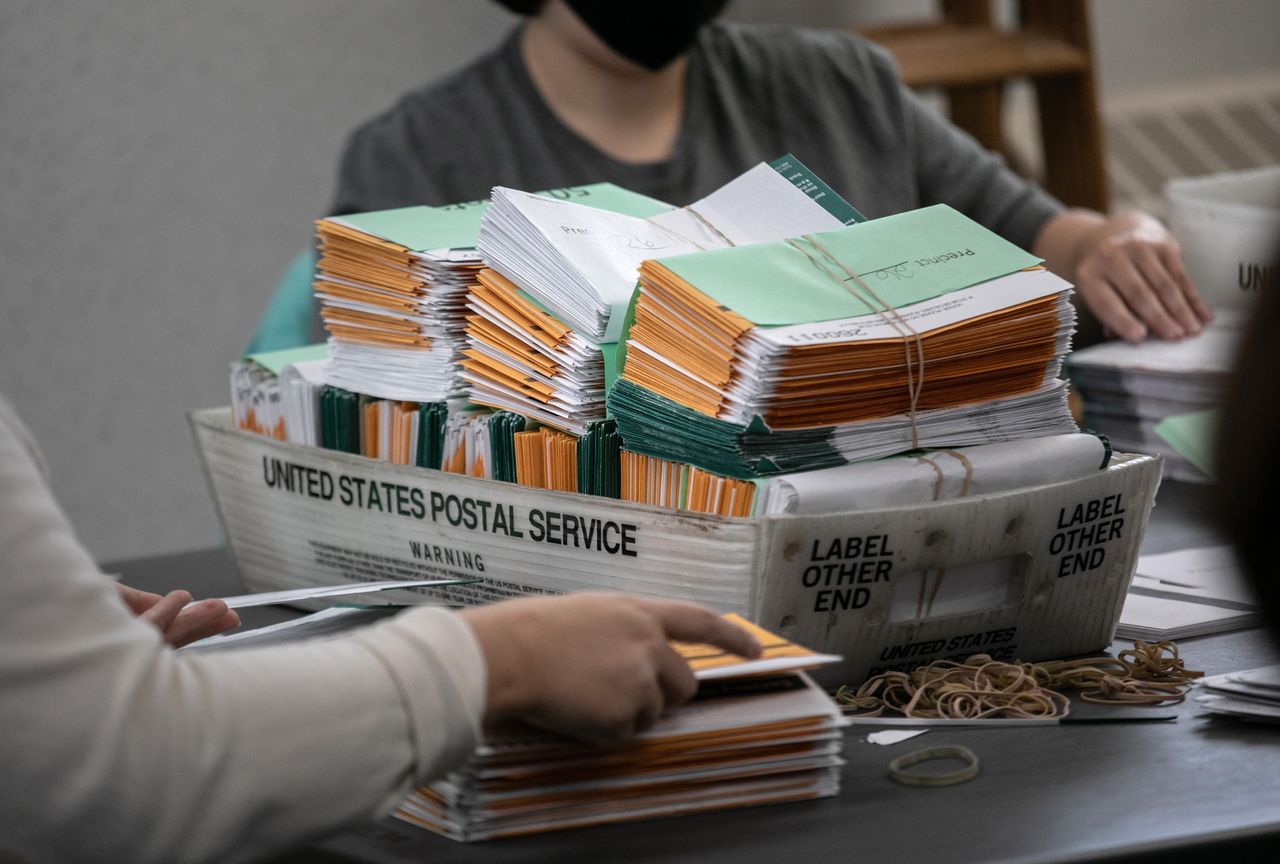 Election workers in Michigan