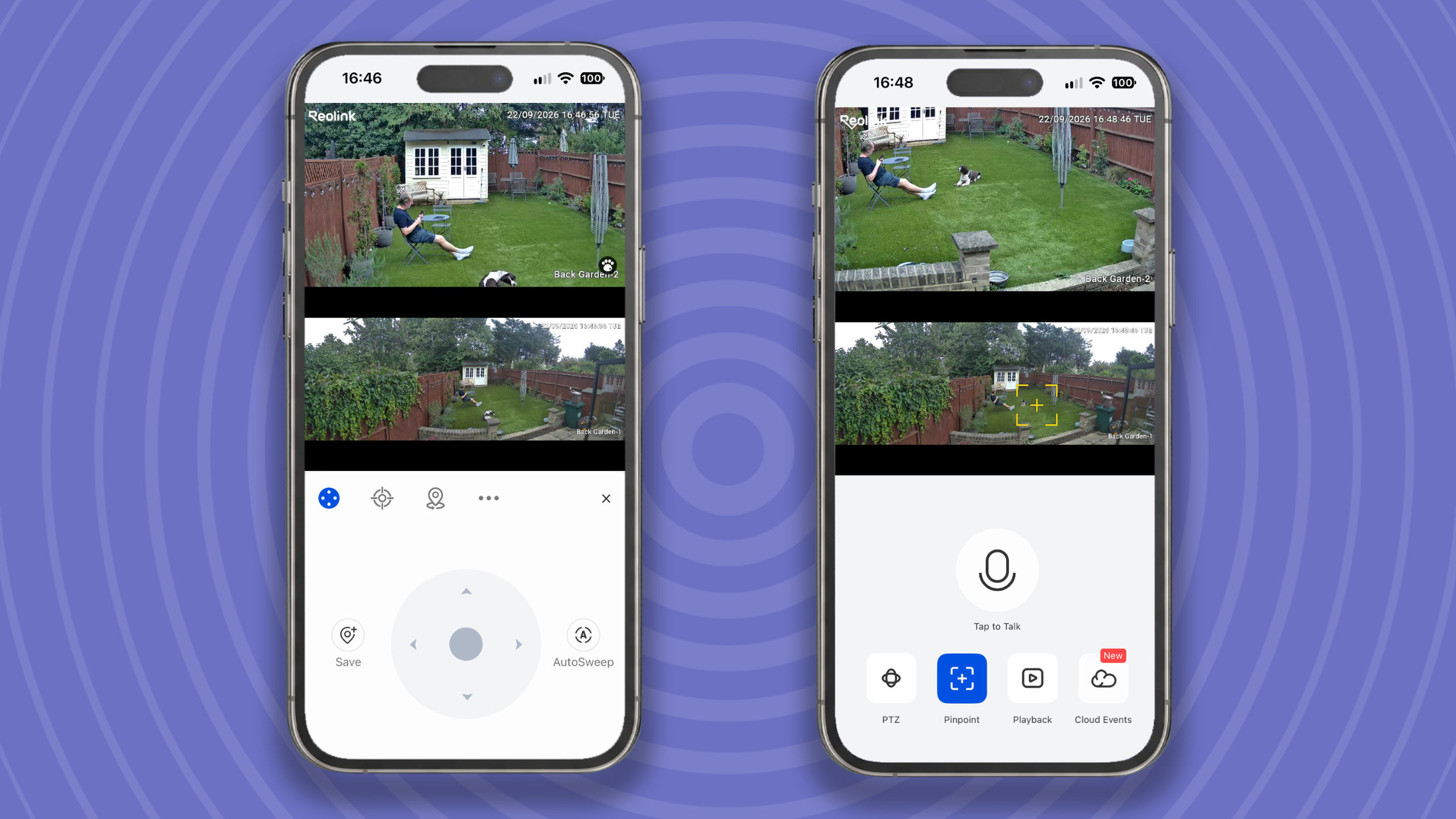 Reolink Omvi 3i security camera detecting a pet