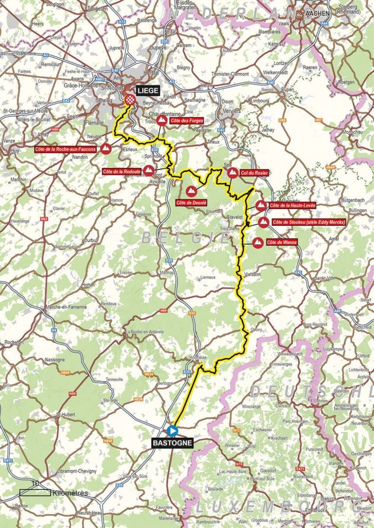 LiègeBastogneLiège 2023 Route information and start list Cycling