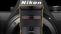 Samyang lens in front of Nikon Z6 III camera