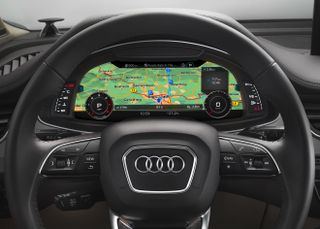 Audi Q7 Apple CarPlay or Google Android Auto software on screen