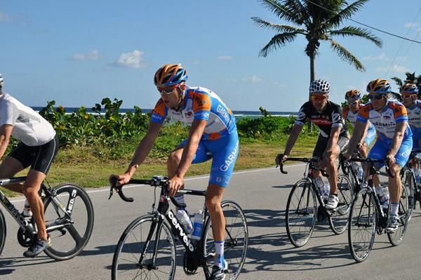 Ryder Hesjedal soaks up some sun in the Caymans.