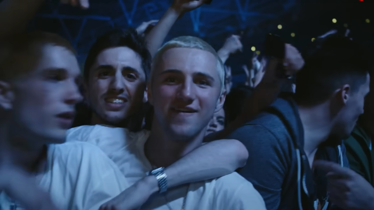 Eminem fans at a concert in Stans