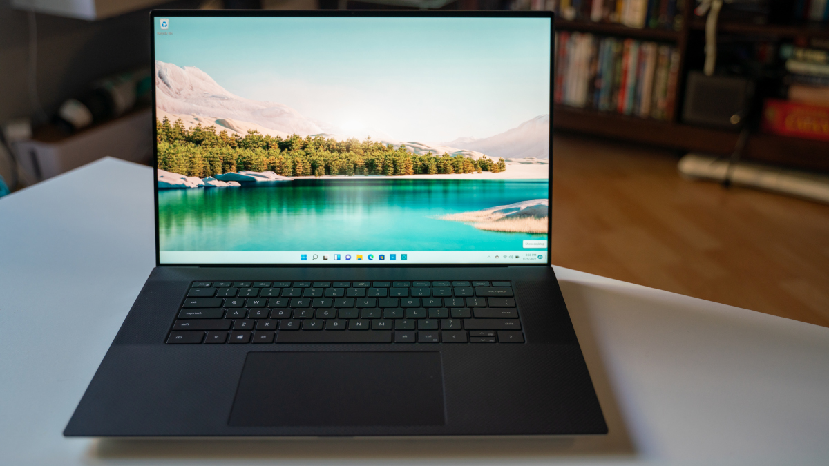 Dell XPS 17 9710, one of the best laptops for architects, on a table