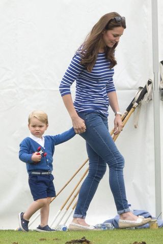 The Duchess Of Cambridge And Prince George At A Polo Match