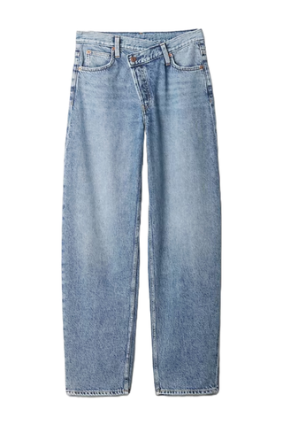 Gap High Rise Crossover Barrel Jeans