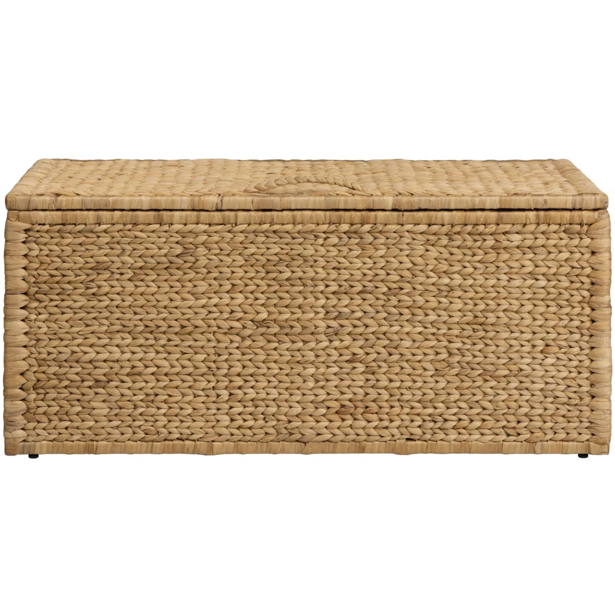 Water hyacinth wicker storage trunk