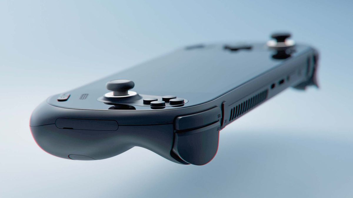 A side view of the AYANEO 3 gaming handheld.