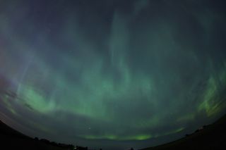 Skywatcher/photographer Colin Chatfield's view of the auroras of Aug. 5, 2011 outside Sakatoon, Saskatchewan, Canada.