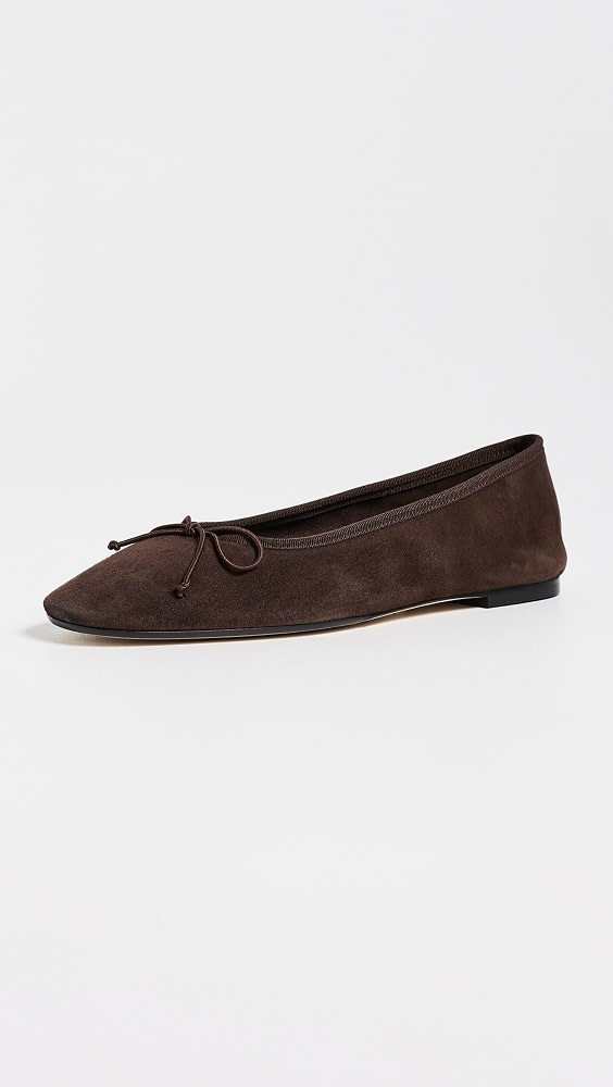 Tiby Kid Suede Ballet Flats - Moka