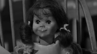 The talking doll in Living Doll on The Twilight Zone.