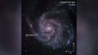 The location of SN 2023ixf in M101, the Pinwheel Galaxy.