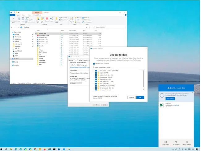 OneDrive Setup Interface