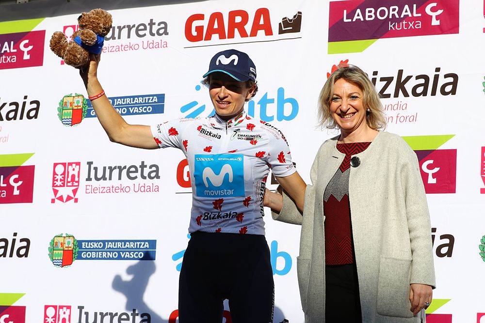 Malgorzata Jasinska on the podium in 2018