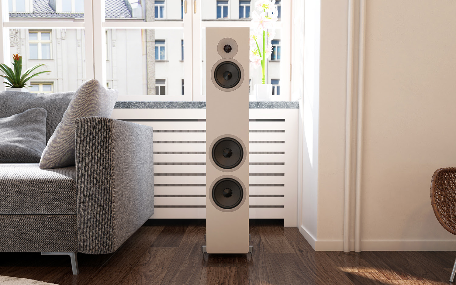 Acoustic Energy AE3202 white floorstander
