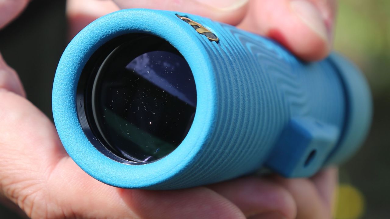 A blue Nocs Provisions 8X32 Field Tube monocular