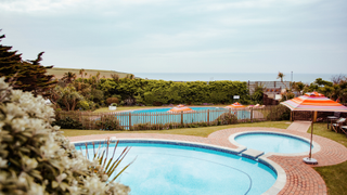 Three outdoor pools at Bedruthan Hotel & Spa