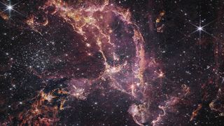 Star formation inside the Small Magellanic Cloud revealed by the James Webb Space Telescope.