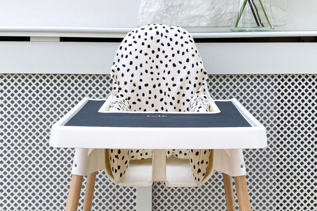 Wipeable Cushion for the Antilop IKEA Highchair - Dalmatian print