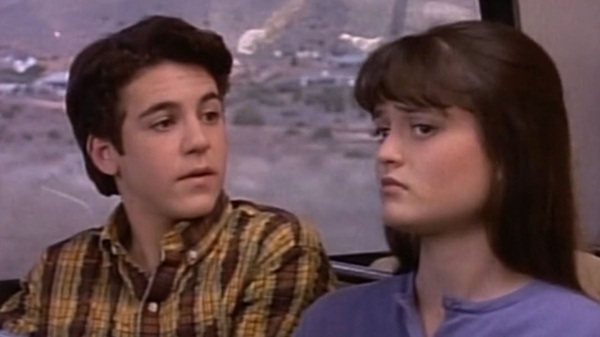 Kevin and Winnie in school bus in The Wonder Years