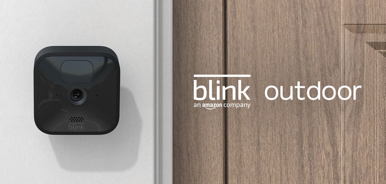 Amazon&#039;s Blink Outdoor security camera on wall