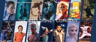 Walt Disney Company website banner